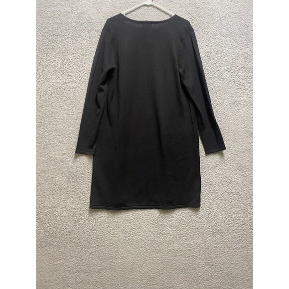 Coldwater Creek Womens Cardigan Black Long Sleeve Open Front Plus Size S - Picture 2 of 6